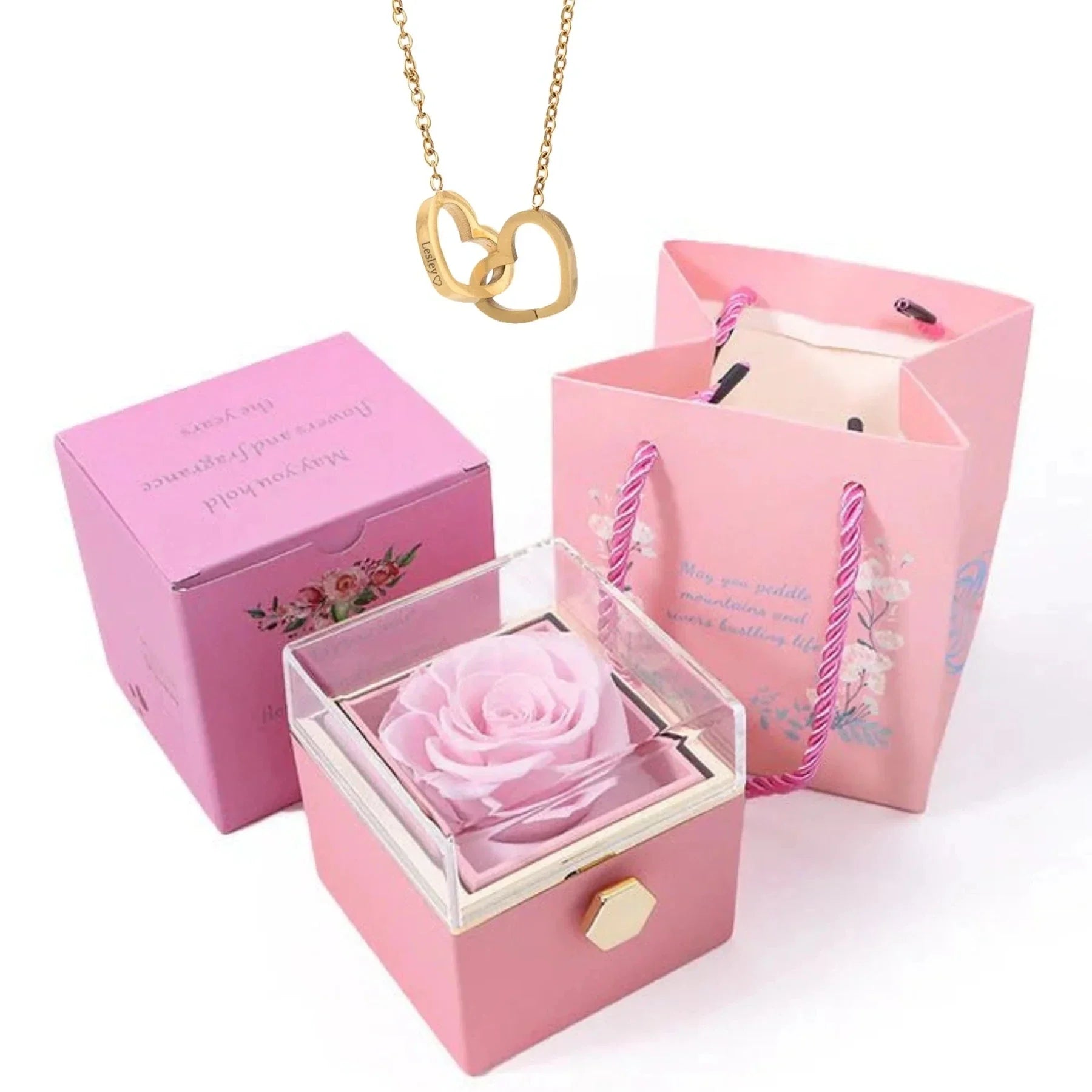 Eternal Rose Glow Heart Necklace