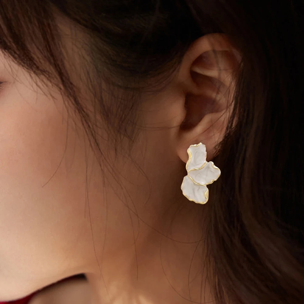 BloomSculpt Petal Drop Earrings