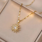 Golden Bloom Sun Pendant
