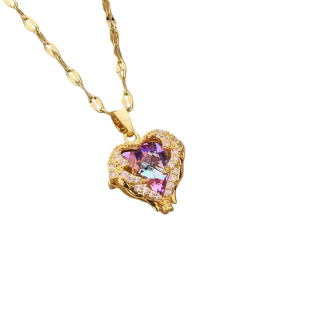 Ocean Aurora Heart Pendant