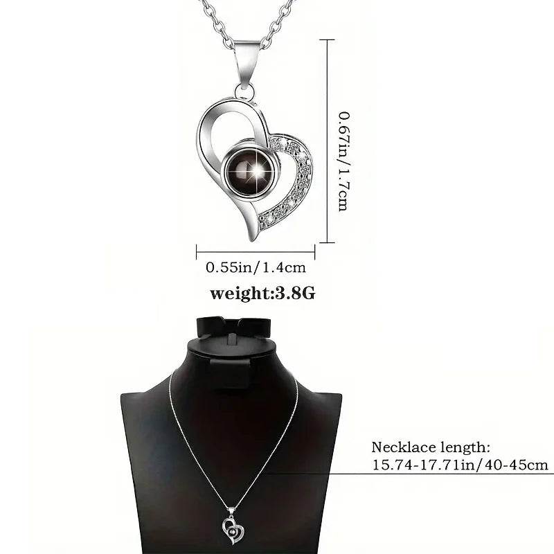RoseHeart Love Pendant Set