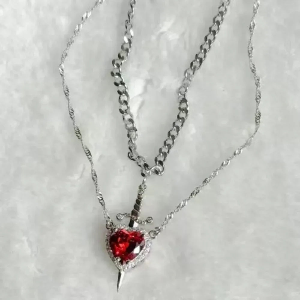 Heart & Blade Destiny Necklace Set