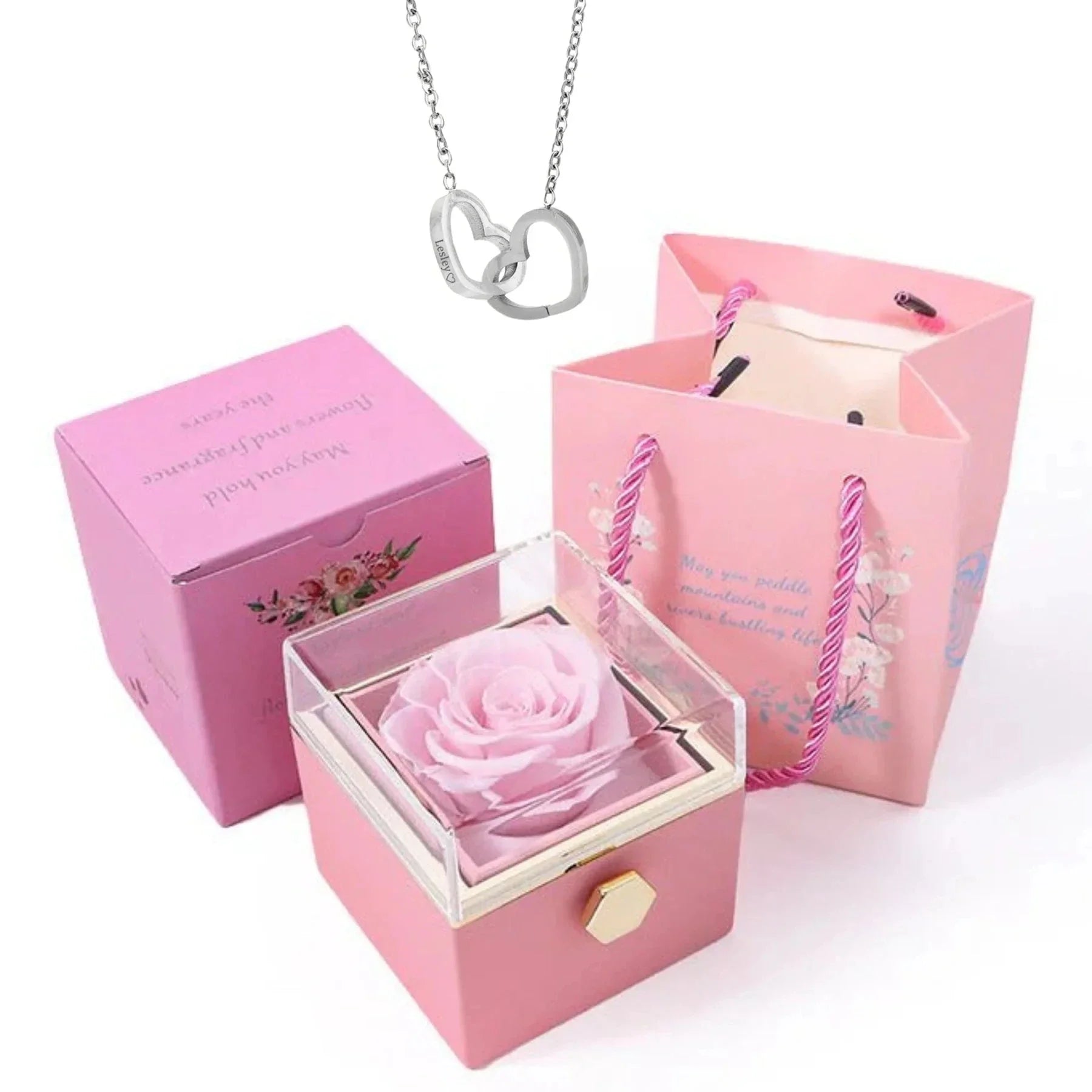Eternal Rose Glow Heart Necklace