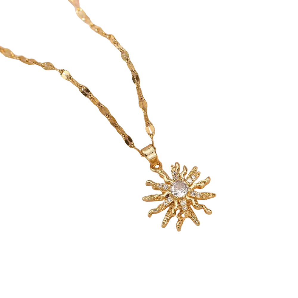 Golden Bloom Sun Pendant
